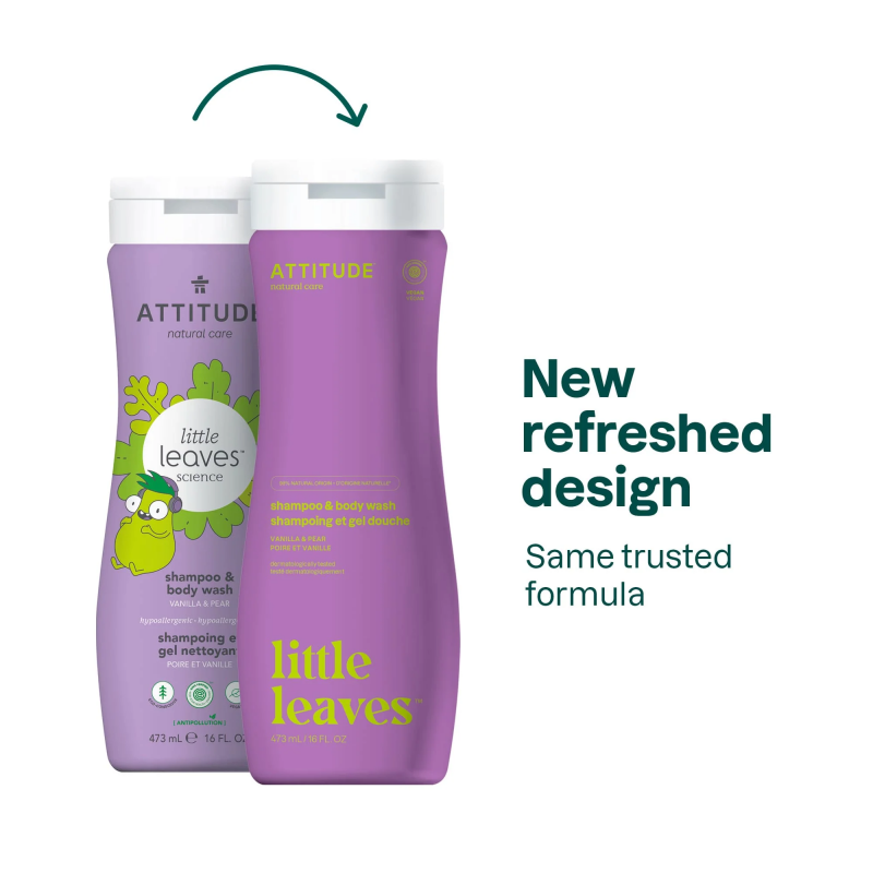 ATTITUDE little leaves™ little leaves™ 2-in-1 Shampoo and Body Wash (Vanilla & Pear) 473 ml