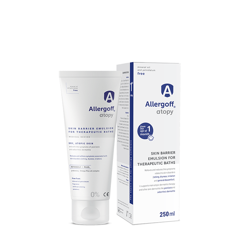 Specjalistyczna linia dla alergikówAllergoff Skin Barrier Emulsion - image ALLEGOFF® SKIN BARRIER EMULSION FOR THERAPEUTIC BATHS