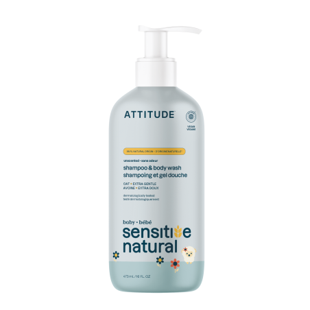 ATTITUDE Sensitive Skin Baby 2-in-1 Shampoo & Body Wash 473 ml